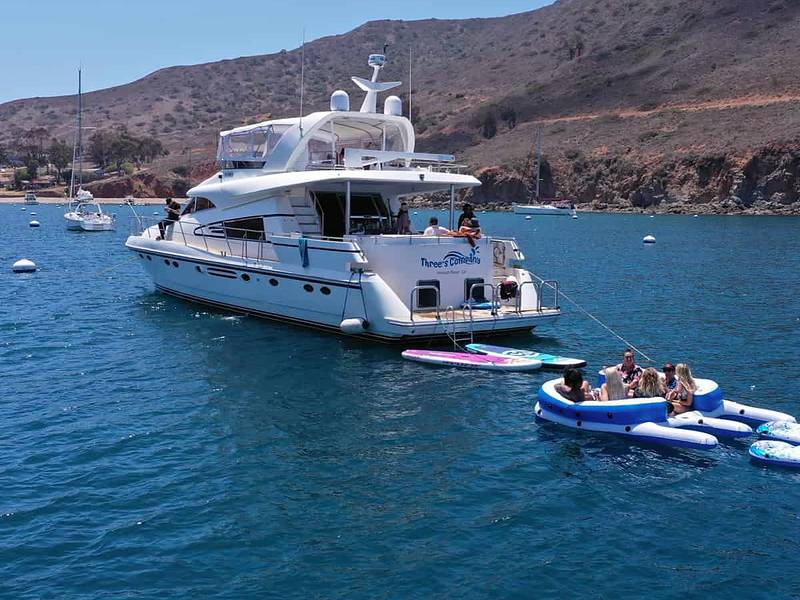 Three's Company yacht - At Anchor Catalina Island