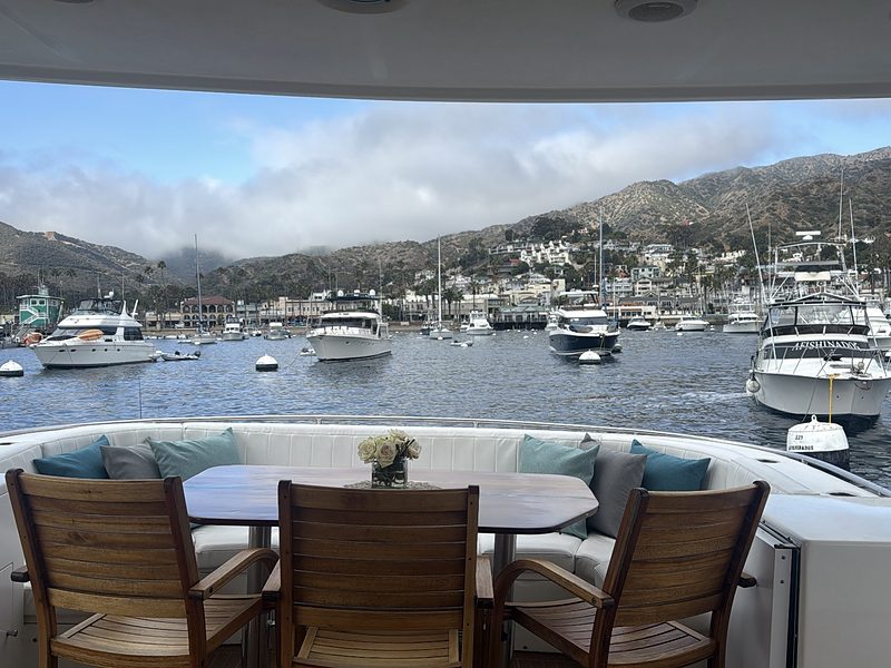 Three's Company yacht - Aft Seating Catalina View